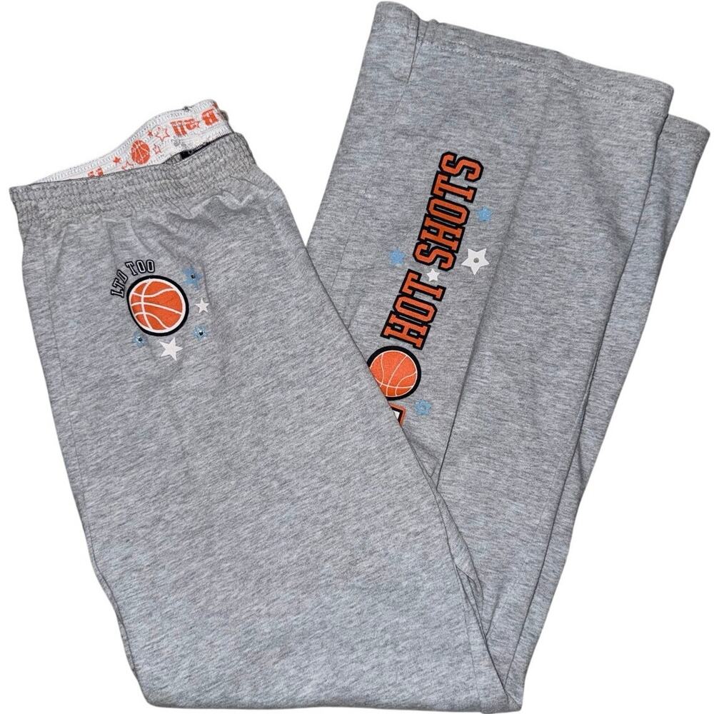 Vintage limited too y2k girls 10 gray basketball sweatpants hot shots logo band